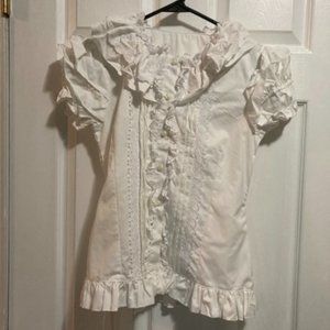 Lolita Short Sleeve Summer Blouse 100% Cotton